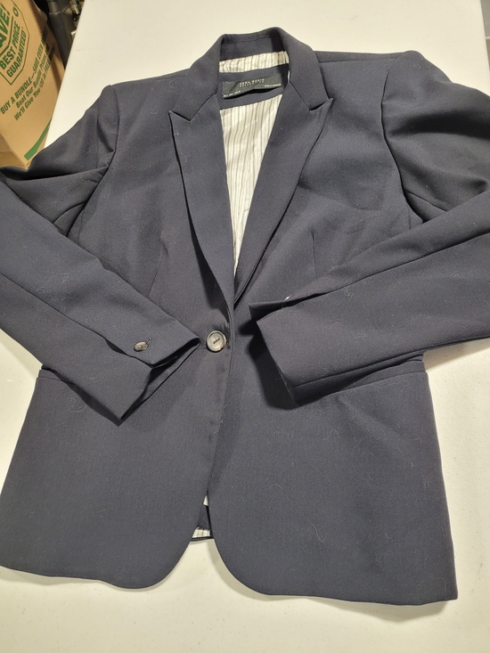 Zara Jackets & Blazers - Zara Navy Single-Button Tailored Blazer